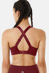 Amante Padded High Impact Anti Microbial Sports Bra  - Chocolate Truffle — thumbnail 3